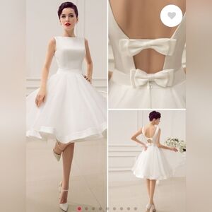 Satin Midi Modest/Sexy dress with Bows.